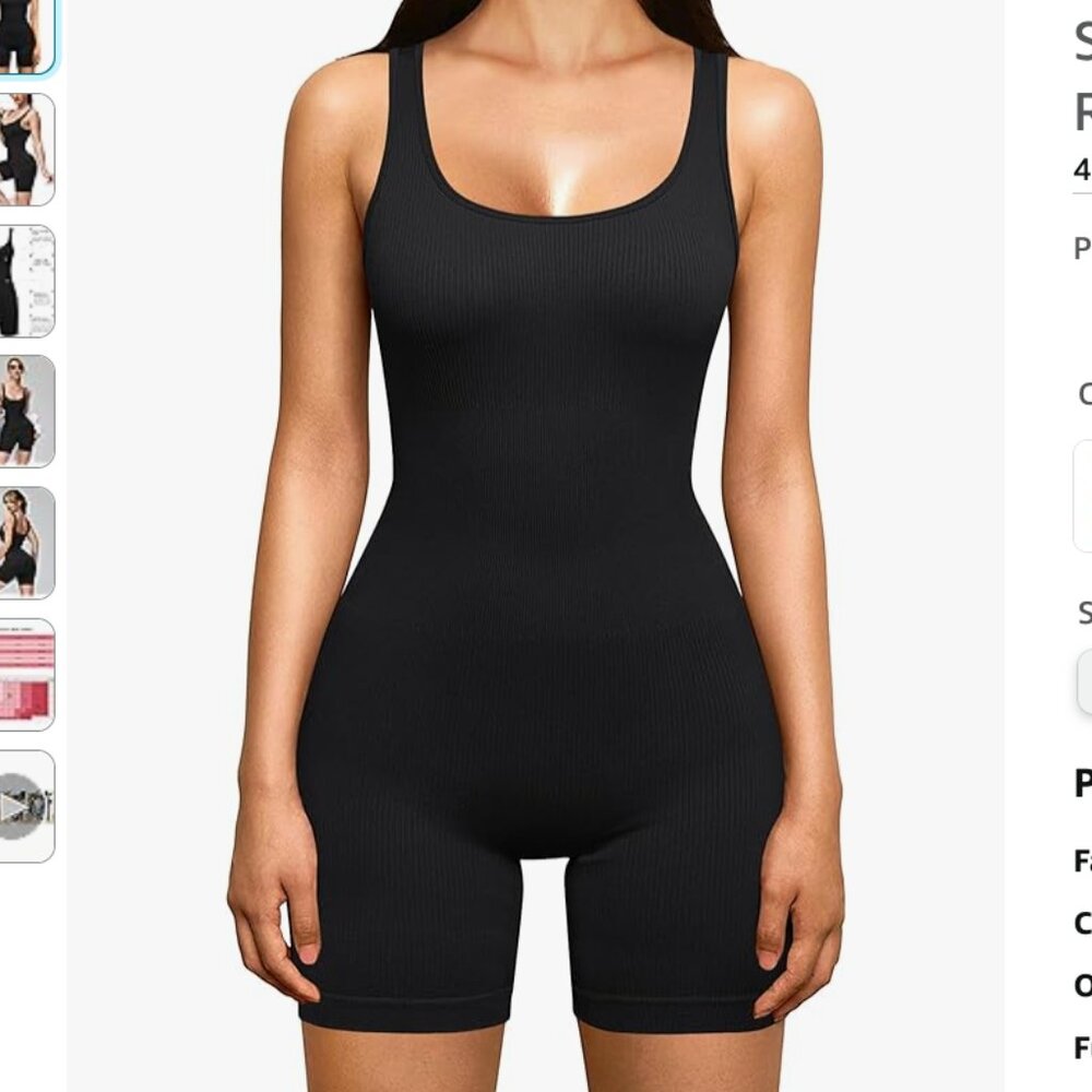 Black Workout Bodysuit